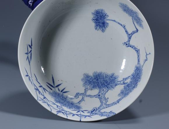 東京SAKURA拍賣（東京櫻花拍賣）清宣統(tǒng) 青花歲寒三友詩文碗