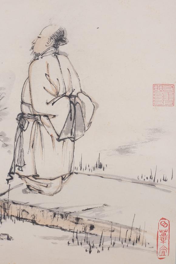 東洋國(guó)際張大千 賞竹圖