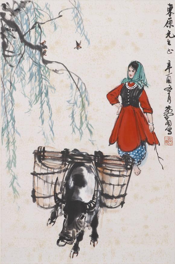 東京SAKURA拍賣(mài)（東京櫻花拍賣(mài)）黃胄 柳蔭牧牛圖
