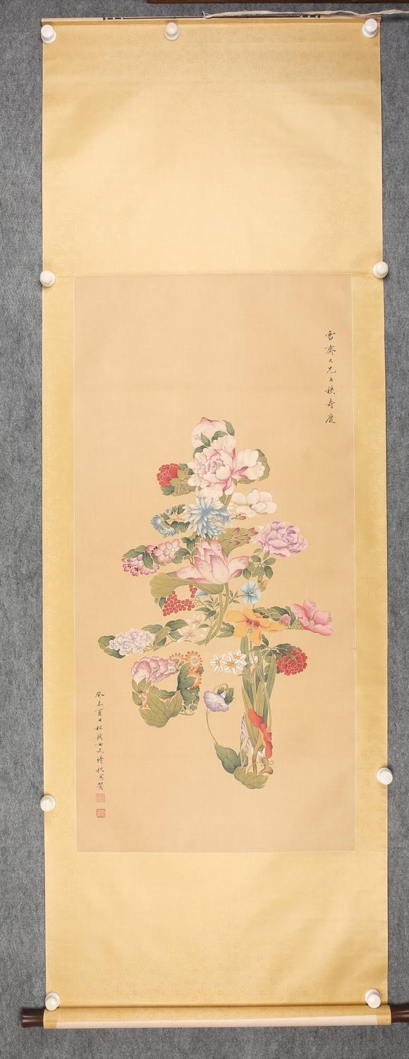 東京SAKURA拍賣（東京櫻花拍賣）溥靖秋 花卉壽