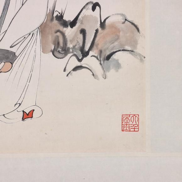 東京共成拍賣張大千 高士圖
