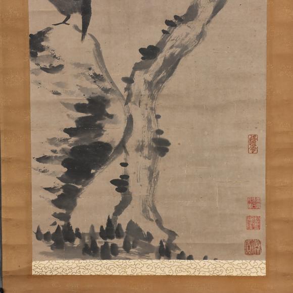 東京共成拍賣八大山人 枯鴉圖