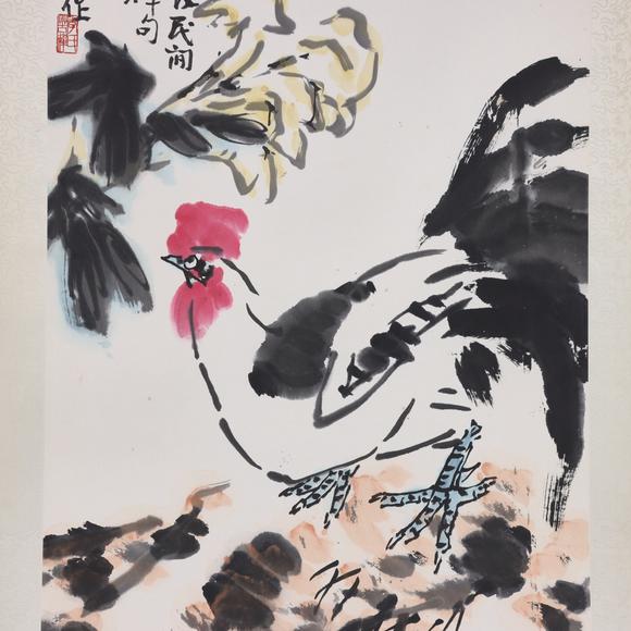 東京共成拍賣李苦禪 大吉圖
