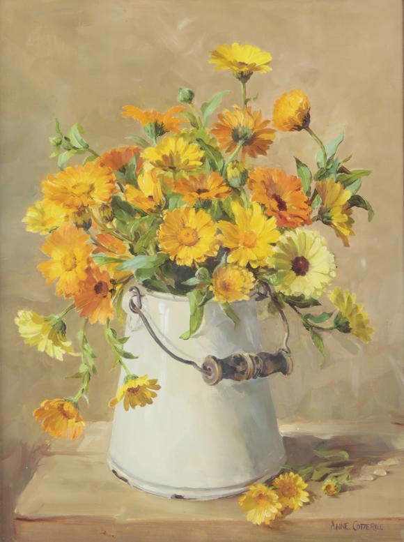 Duke's Auctions Lot 505 *  ANNE COTTERILL (1933-2010) 'Marigolds'