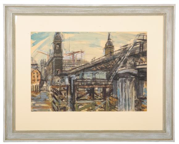 Duke's Auctions Lot 527 *  SYLVIA BERGIN ROWLEY (1904-1999) 'Blackfriars Bridge'