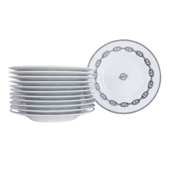 Chiswick AuctionsPhilippe Mouquet for Hermes, Paris A extensive 81 piece Hermes Porcelain Chaine D'Ancre Set dinner