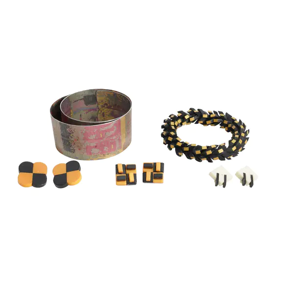 Chiswick AuctionsJane Adam and Tania Clarke Hall and others Bangle, bracelet and earrings