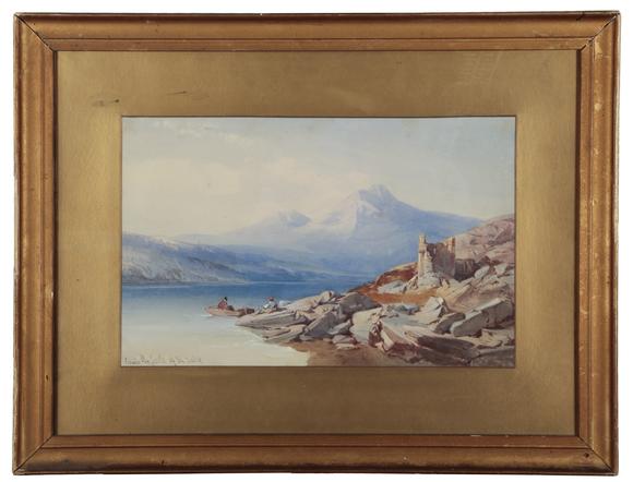 Duke's Auctions Lot 164 EDWIN MOORE (1813-1893) 'Castle of the Lake'