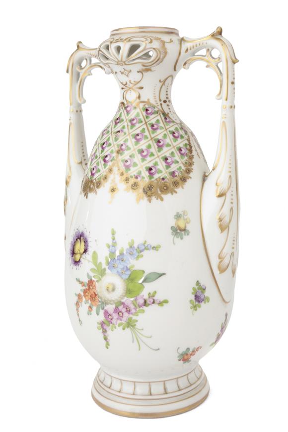 Duke's Auctions Lot 3 A PAIR OF LIMOGES PORCELAIN VASES