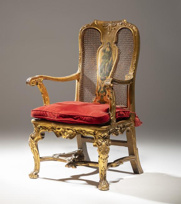 VERITAS Art AuctioneersAn important set of eight Roman caned and polychrome-painted chairs