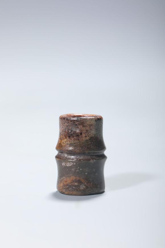 SEAVIEW AUCTIONS PTY LTDA Dark Jade Bamboo-Segment Tube Ornament, China, 3rd–2nd millennia BCE