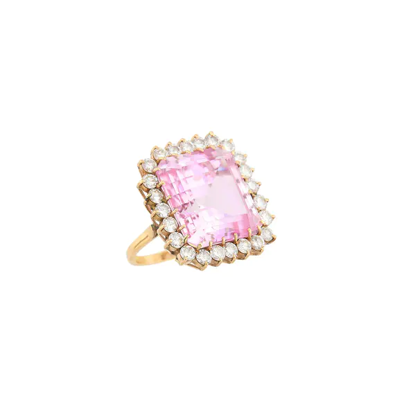 DOYLE Auctioneers & AppraisersGold, Kunzite and Diamond Ring