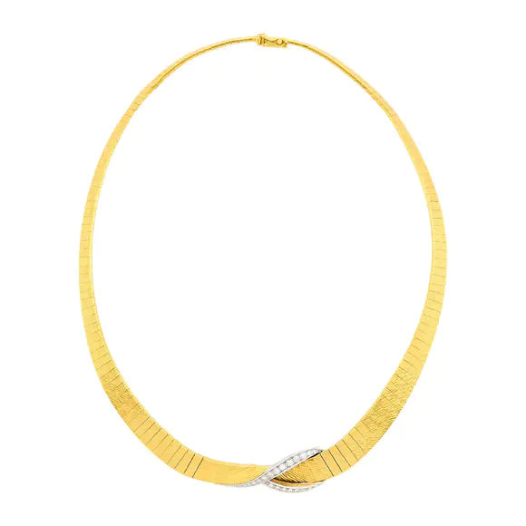 DOYLE Auctioneers & AppraisersTwo-Color Gold and Diamond Necklace