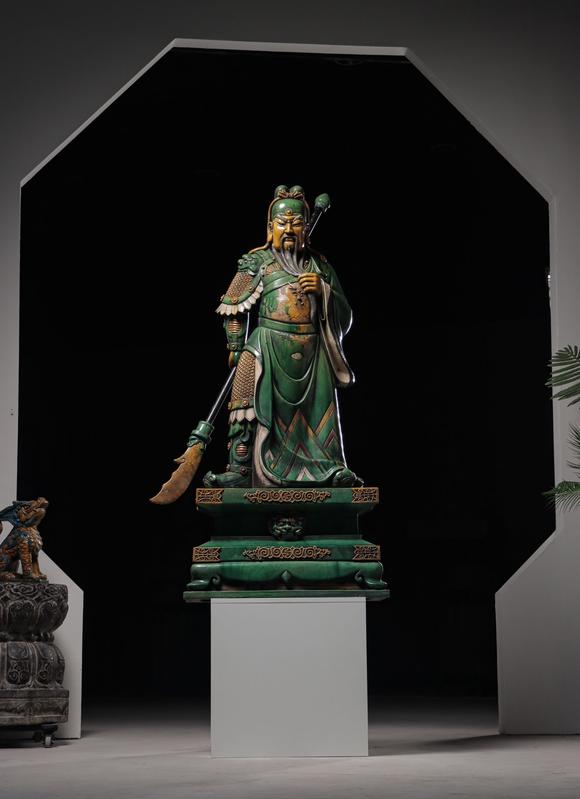 吉本株式會社明代 三彩關(guān)公造像