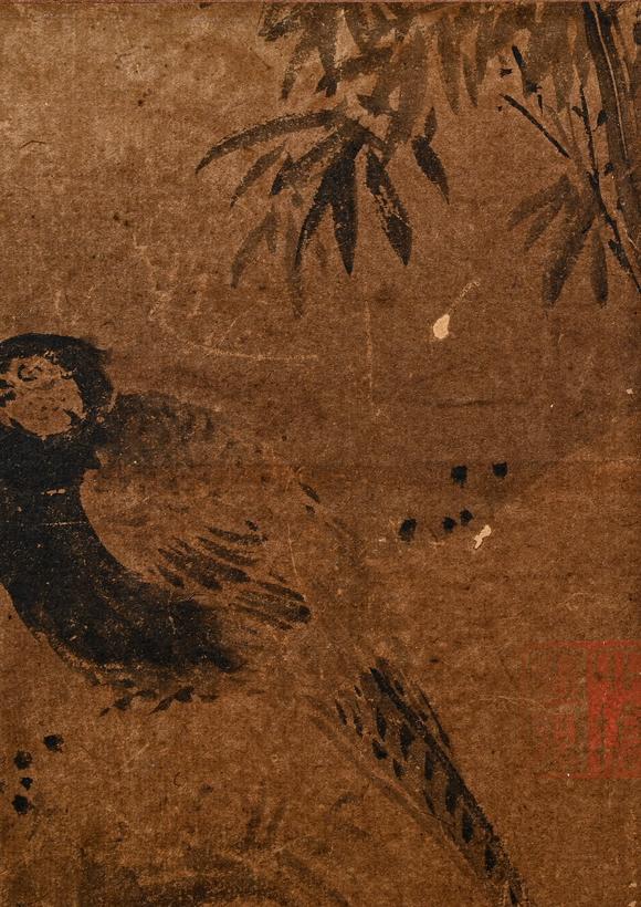 吉本株式會社明代 呂紀 花鳥圖 絹本鏡片