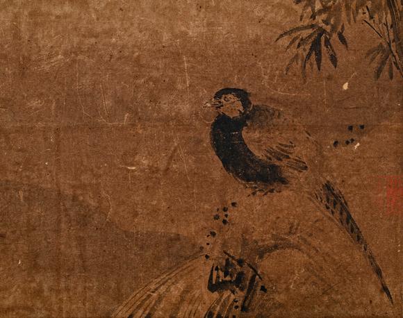 吉本株式會社明代 呂紀 花鳥圖 絹本鏡片