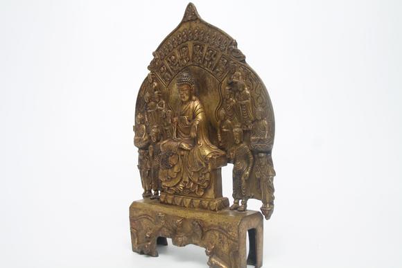 東京蕓術(shù)北魏銅鎏金佛像