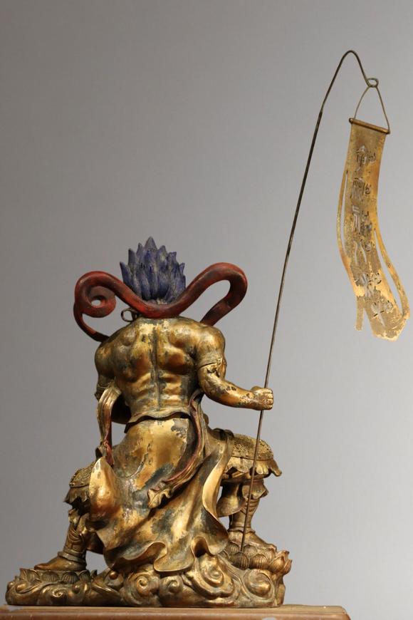 東京蕓術(shù)清代 銅鎏金面然大士