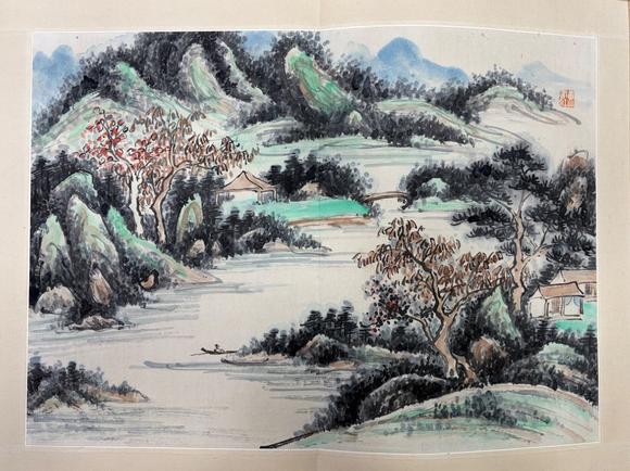 東京蕓術黃賓虹 山水 八開冊頁