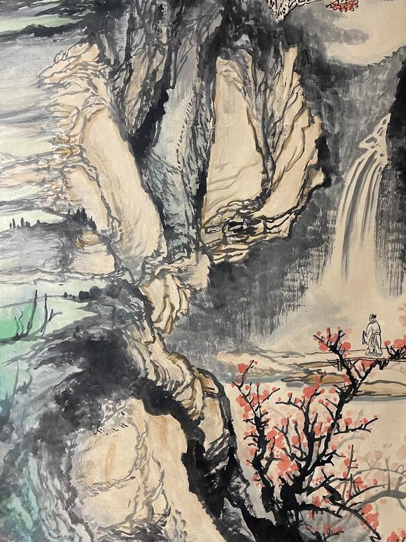 東京蕓術(shù)張大千 高山圖 立軸紙本設(shè)色