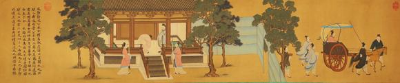 東京蕓術(shù)李唐 宋 晉文公復(fù)國圖善本寶卷 絹本