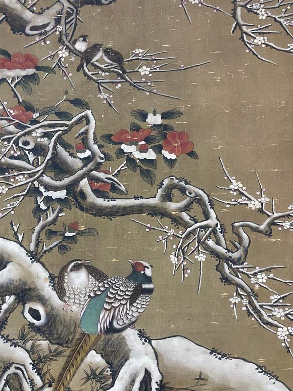 東京蕓術(shù)李迪 雪梅錦雞圖 絹本