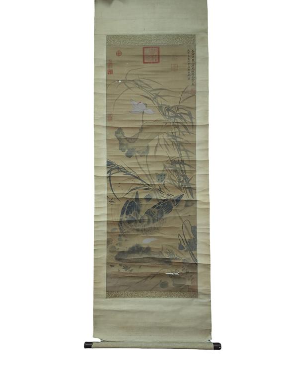 東京蕓術(shù)王若水 元 花鳥 絹本