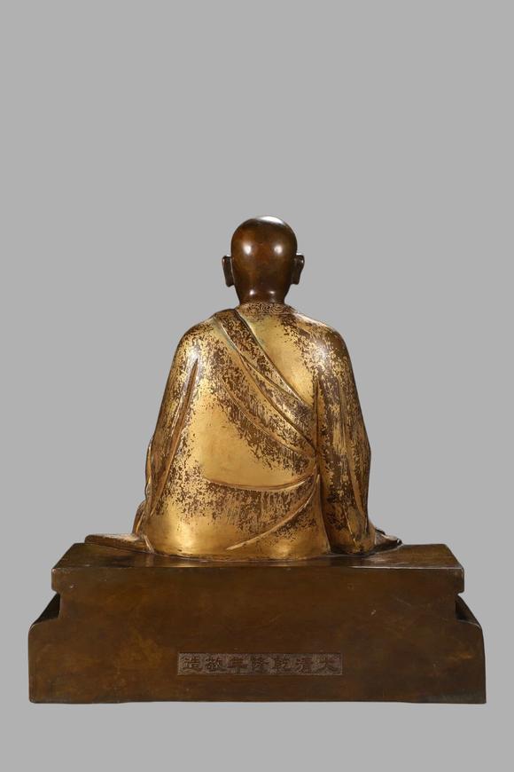 東京蕓術(shù)清 銅胎鎏金羅漢像