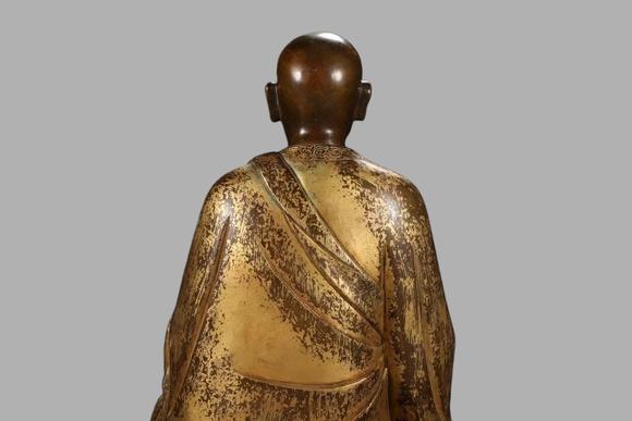 東京蕓術(shù)清 銅胎鎏金羅漢像