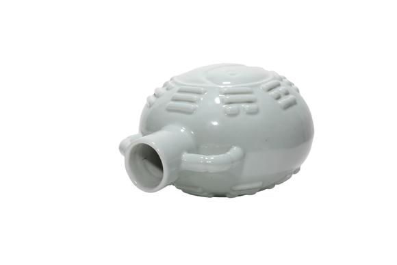 Castle AuctionA Light Celadon Bag Vase with Taiji Trigram Relief, 18th–19th C Pr.