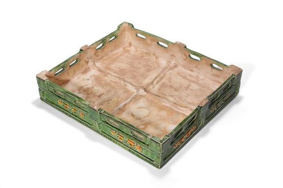 Castle AuctionA Sancai Chinese Chess Board with Chess Pieces, 12th–13th C Pr.