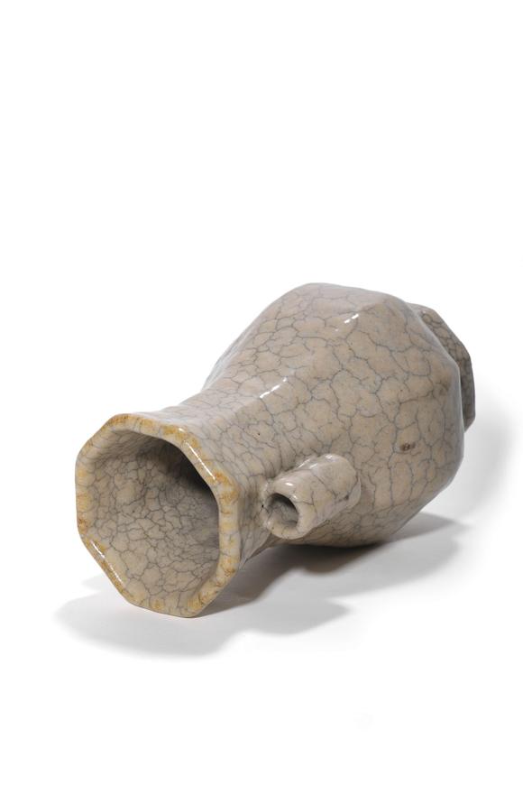 Castle AuctionA Ge-Style Crackle Hexagonal Arrow Vase, 12th–14th C Pr.