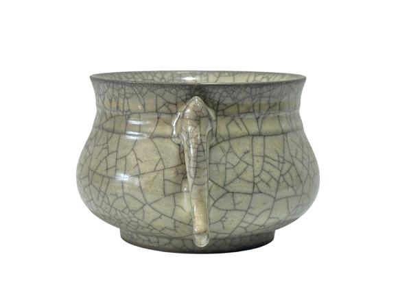 Castle AuctionA Chinese Ge-glazed censor with double-handlers, Ming Dynasty Pr. 