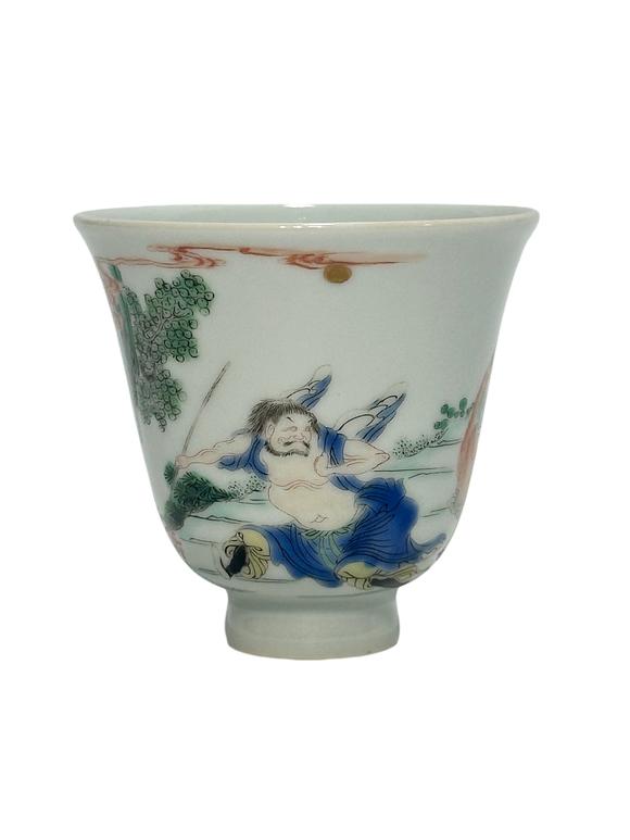 Castle AuctionA Chinese Famille Verte cup, Kang Xi Pr. 