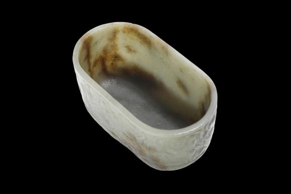 Castle AuctionA Carved Celadon Jade Censer, 17th–19th C Pr.