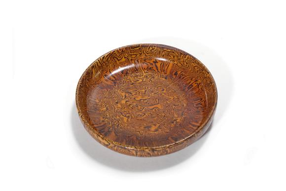 Castle AuctionA Marbled Glaze Dish, 7th–10th C Pr.