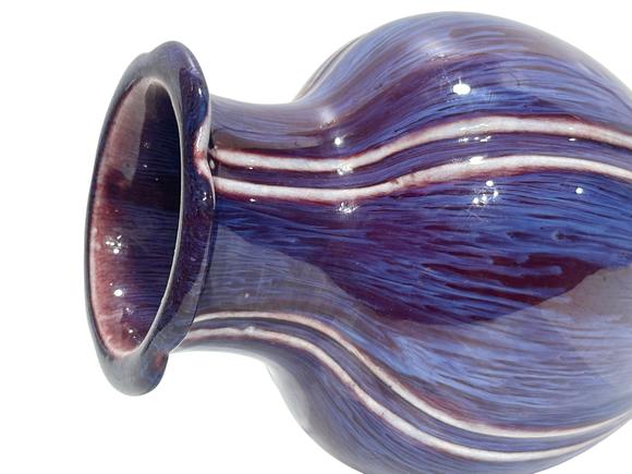 Castle AuctionA Chinese Kiln transformed glazed  pomegranate shape vase, Qian Long Pr. 