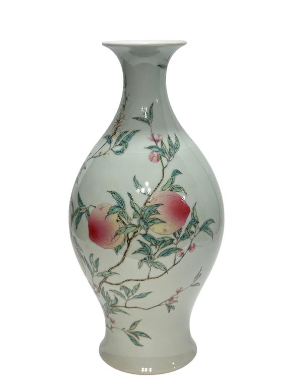 Castle AuctionAn oliva shape famille rose vase, YongZheng Pr. 