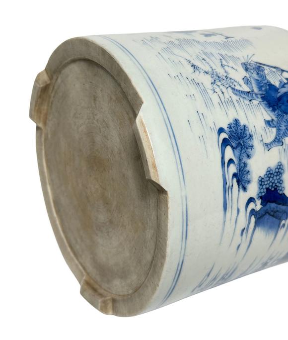 Castle AuctionA Chinese blue and white figure incense burner, Kang Xi Pr. 