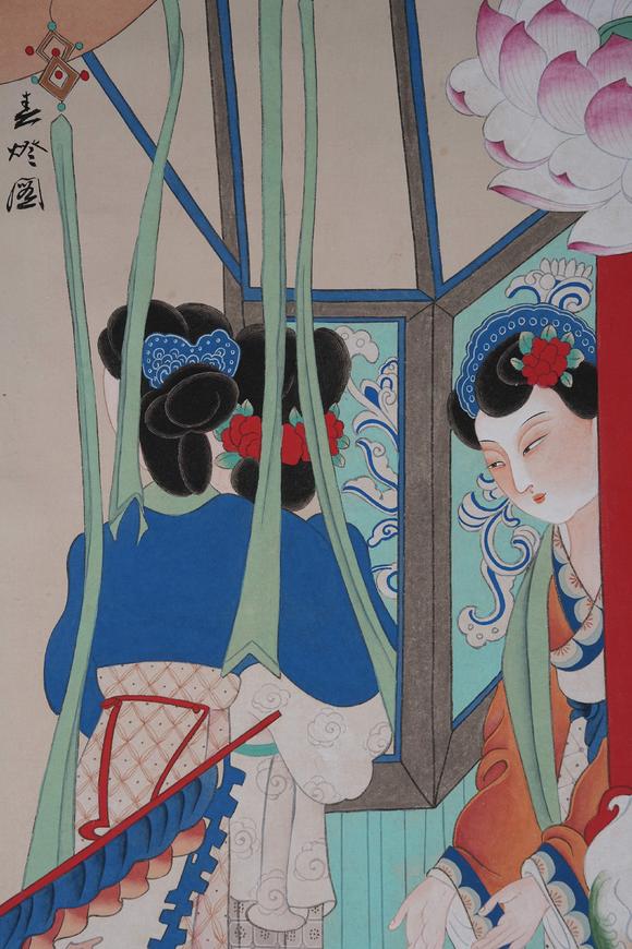弘楊株式會(huì)社張大千紙本仕女圖畫