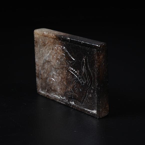 弘楊株式會社中古玉獅子滾繡球紋帶飾