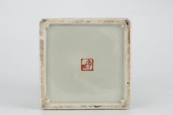 Cascade'sIn the Republic of China, the shallow crimson fish firewood cultivated and read porcelain plate paintings. | 民國(guó) 淺絳彩漁樵耕讀瓷板畫(huà)