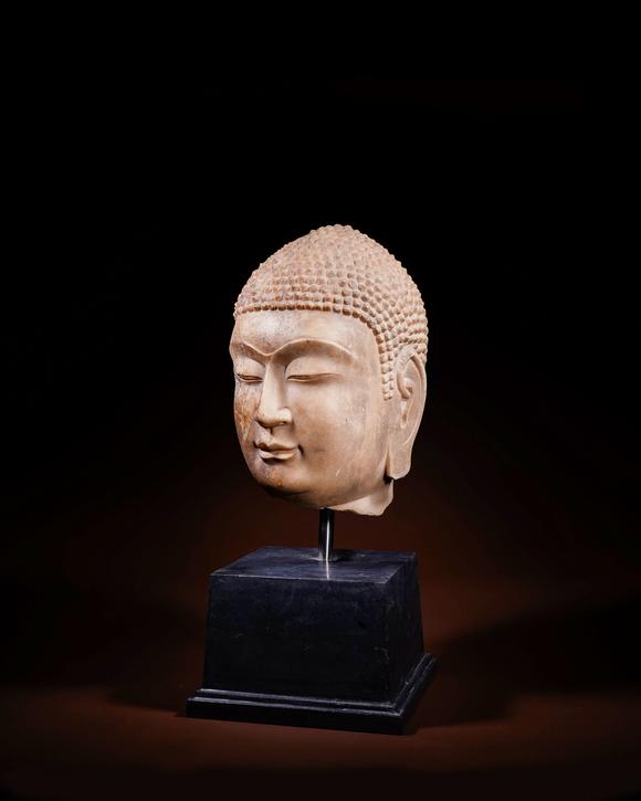 Cascade'sNorthern Qi Dynasty Stone Carving Buddha's Head | 北齊 石雕佛首