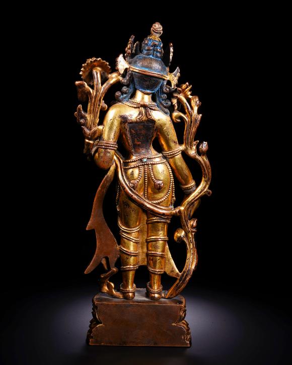 Cascade'sClear copper and gilt gold are not empty to achieve Buddha. | 清 銅鎏金不空成就佛