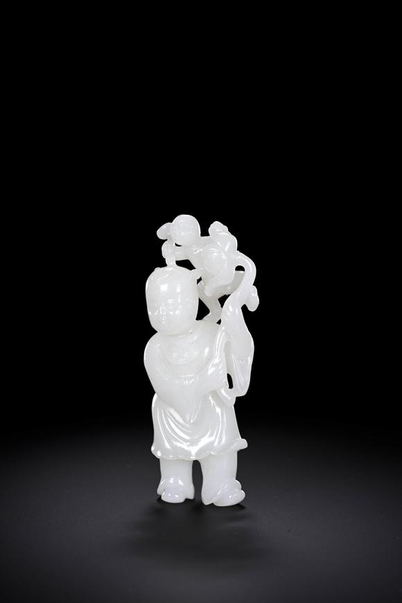 Cascade'sHetian jade children's pieces in Qing dynasty | 清代 和田玉雙童把件