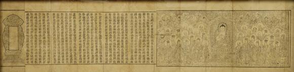 京都祇園會拍賣西夏 木板印刷經(jīng)文 紙本框裝 本物保證