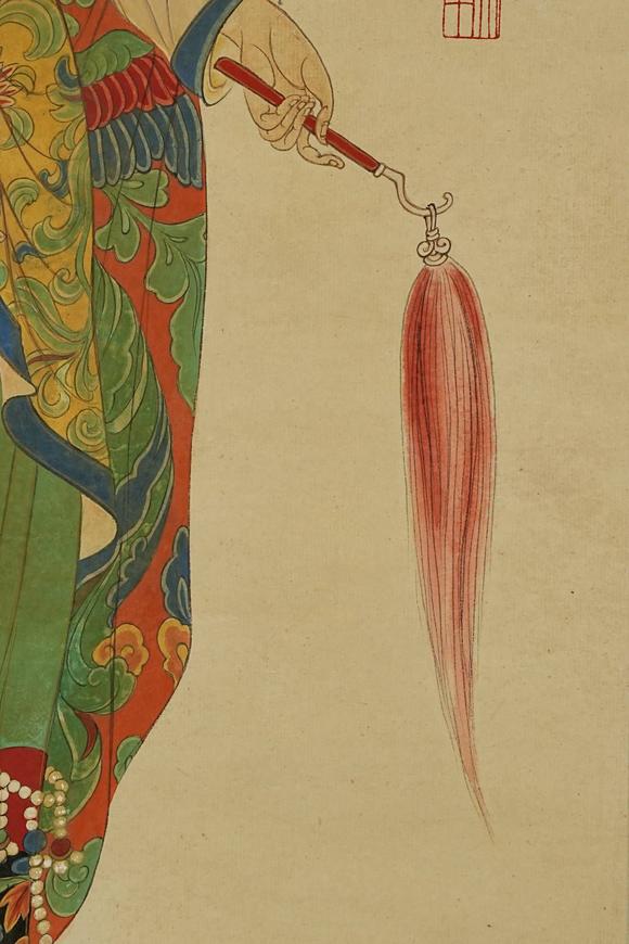 京都祇園會(huì)拍賣張大千 紅拂女出塵圖 紙本掛軸