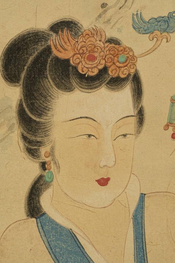 京都祇園會拍賣張大千 仕女圖 紙本鏡心