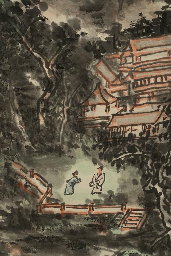 京都祇園會拍賣黃賓虹 山水圖 紙本鏡心