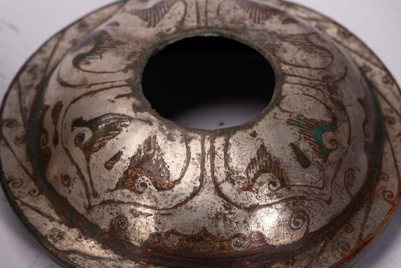 Eden Fine Antiques Galleries LLCA CHINESE SILVER INLAID BRONZE MORTAR SET